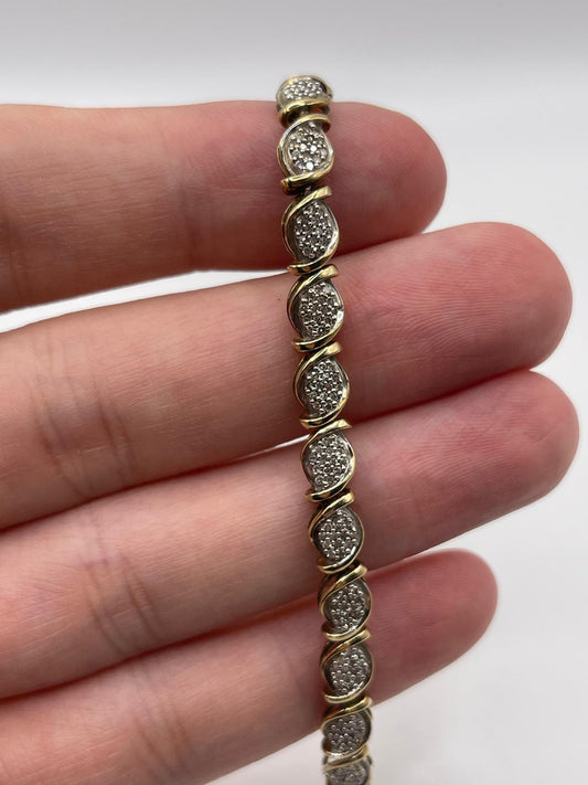9ct gold diamond bracelet