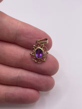 Load image into Gallery viewer, 9ct gold amethyst pendant
