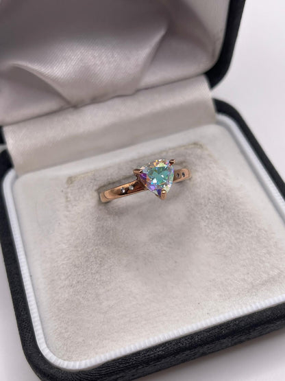 9ct rose gold topaz ring