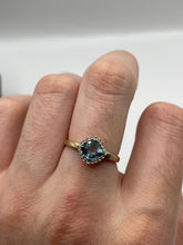 Load image into Gallery viewer, 9ct gold topaz and diamond ring
