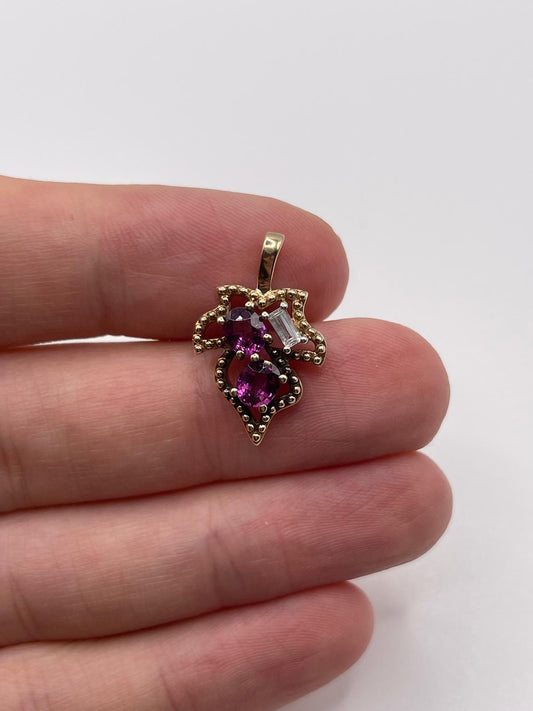 9ct gold multigem pendant