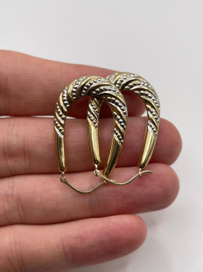 9ct gold creole earrings
