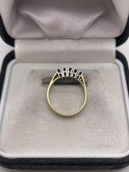 9ct gold sapphire ring