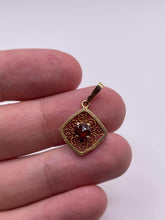 Load image into Gallery viewer, 9ct gold garnet pendant
