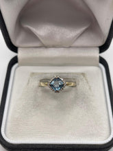 Load image into Gallery viewer, 9ct gold topaz and diamond ring
