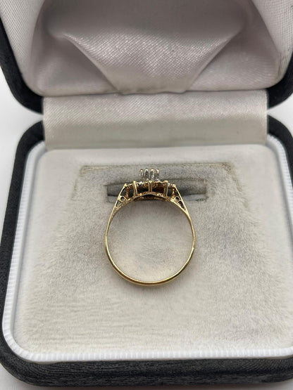 9ct gold opal and diamond ring