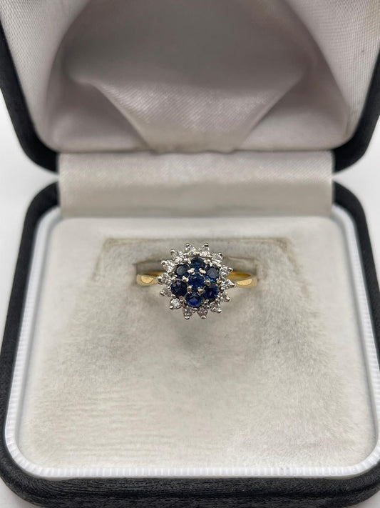 18ct gold sapphire and diamond ring