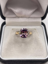 Load image into Gallery viewer, 9ct gold amethyst ring
