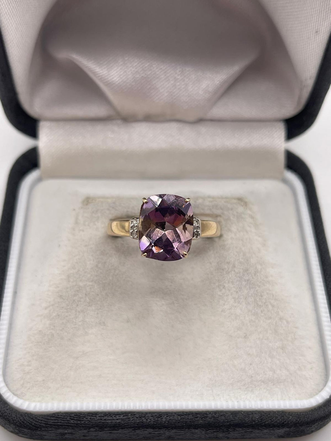 9ct gold amethyst ring