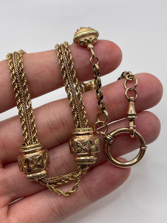 Antique 9ct rose gold chain