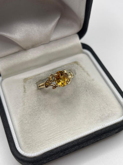 9ct gold citrine ring