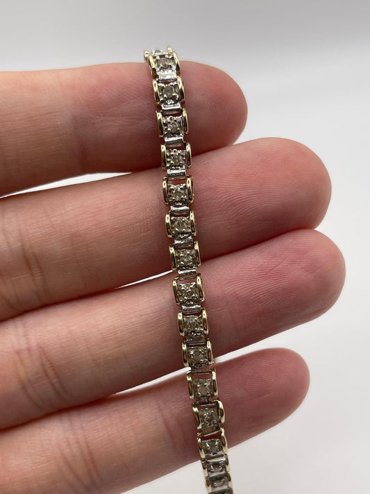 9ct gold diamond bracelet