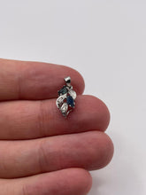 Load image into Gallery viewer, 9ct white gold sapphire and diamond pendant
