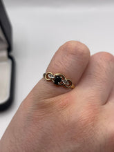 Load image into Gallery viewer, 9ct gold sapphire and diamond ring
