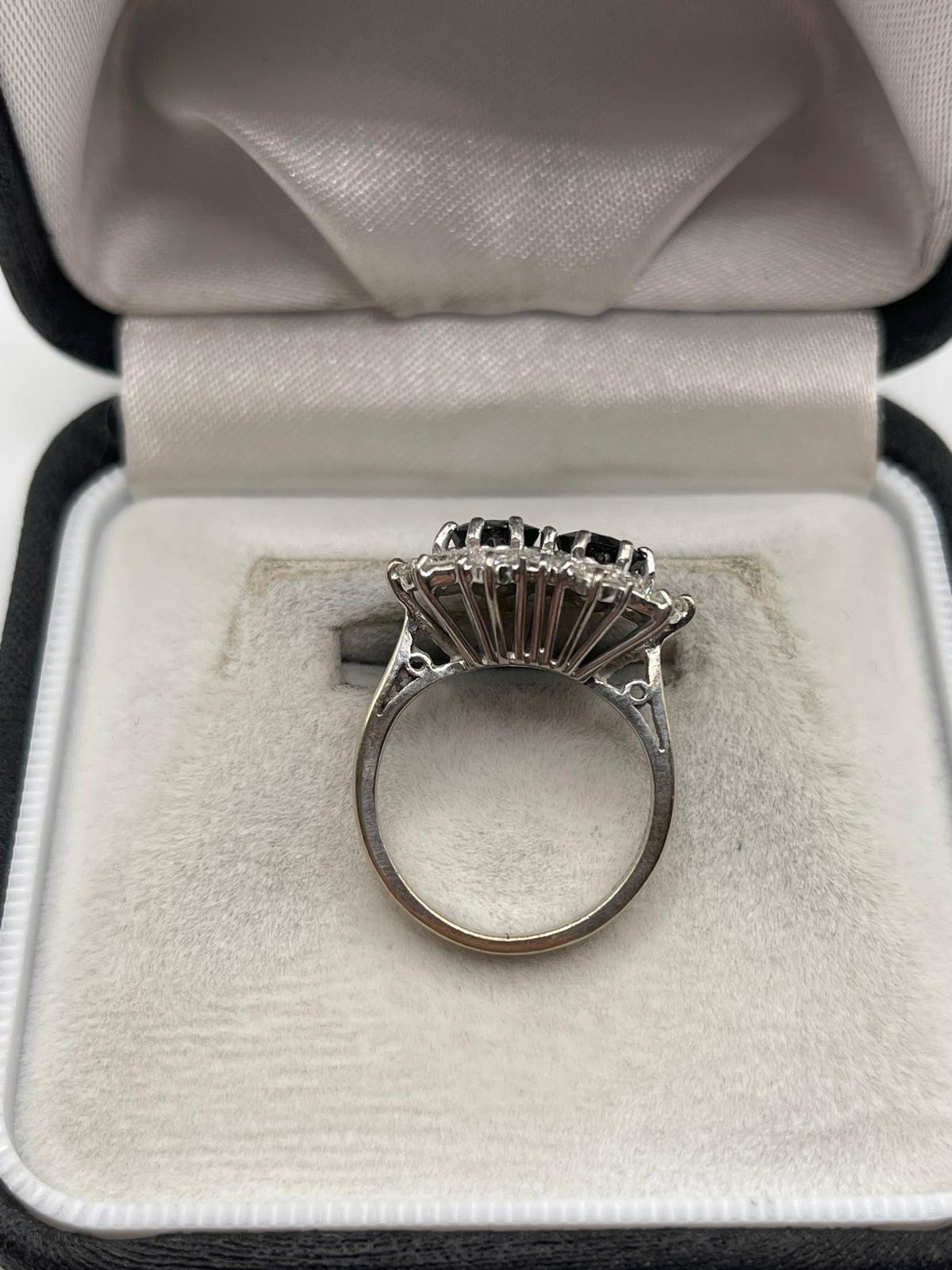 18ct white gold sapphire and diamond ring