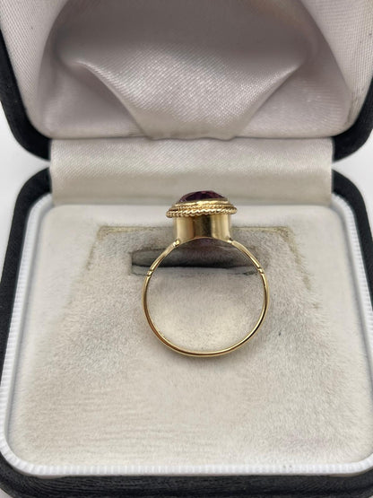 9ct gold amethyst ring