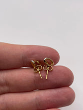 Load image into Gallery viewer, 9ct gold two tone diamond earrings
