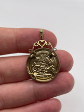 Load image into Gallery viewer, 9ct gold st George pendant
