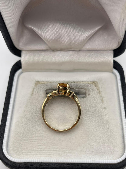 9ct gold citrine ring