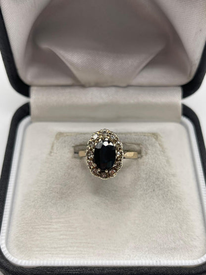 18ct gold sapphire and diamond ring