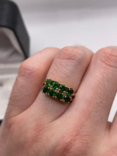 Load image into Gallery viewer, 9ct gold diopside ring
