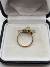 Load image into Gallery viewer, 9ct gold quartz and zircon ring
