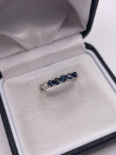 Load image into Gallery viewer, 14ct white gold sapphire ring

