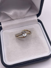 Load image into Gallery viewer, 9ct gold aquamarine ring

